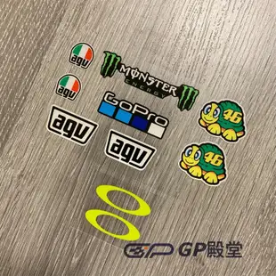 GP殿堂「車貼」MotoGP Rossi VR46 AGV Corsa / Pista 安全帽 鏡片 貼紙
