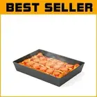 Pre-Seasoned 14x10 Detroit Pizza Pan - Non-Stick with Easy Release Features