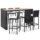 7-Piece Outdoor Bar Set Garden Patio Dining Stools Chairs Table Furniture Rattan
