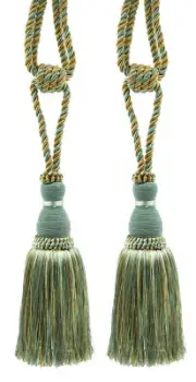 DÉCOPRO Tassel Tieback, Style# TBH8, Color# 5939 - Island Breeze Blue [Set of 2]