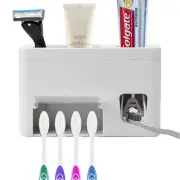 Toothpaste Dispenser Toothbrush Holder Set, Toothpaste Squeezer Tooth Brush H...