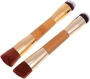 EXQUIMEUBLE 2Pcs Double Ended Blush Brushes High Density Face Powder Makeup Brush for Women Practical Blending Tool for Application and Eye Catching Finish