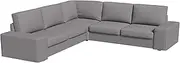 The Heavy and Durable Cotton Kivik Sectional 4 Seat Sofa Cover Replacement is Compatible with IKEA Kivik Corner 2 + 2 Four Seat Couch Slipcover. (Light Gray 2+2)