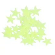 100Pcs Fluorescent Stars Decal Glow In The Dark Bedroom Home Yellow Wall Stickers