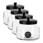 4x Lemon And Lime Cosmo Glass Jar 1.6L Food Container/Canister Home/Kitchen