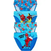 Spider-Man Boys Briefs 4 Pack - Blue