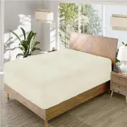 Kingdom Classic Percale Easy Care Fitted Sheet Single / White