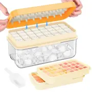Ice Cube Tray with Lid and Bin, Ice Trays for Freezer, Flexible Ice Cube Tray...