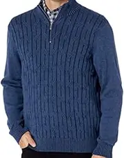 [Tommy Bahama] Deep Sea Cable Knit Half Zip Sweater
