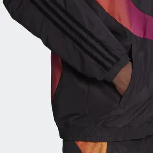 Adidas ORIGINALS SPRT 男裝 外套 立領 寬鬆 拉鍊 口袋 線條 黑【運動世界】GN2463