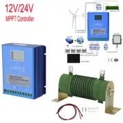 Wind Solar Charge Controller 12V 24V LCD Display MPPT Boost Turbine Hybrid Kit