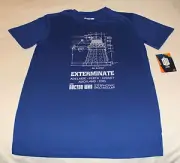 BBC Doctor Who Dalek Mens Blue Printed Short Sleeve T Shirt Size L New