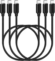 USB C to USBC Cable 60cm 3Pack, SUMPK 240W USB C Cable Short PD USB 2.0 Fast Charging Cord Compatible with Galaxy S23/S22/S21/S20+/S10/Z Flip