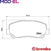 BRAKE PAD SET DISC BRAKE P 49 045 FOR MAZDA CX-5/Van PEY6/PE-VPS/PEY7 2.0L 4cyl