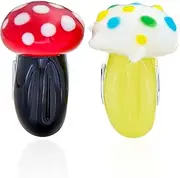 [Bling Jewelry] Mixed Whimsical 3D Cartoon Fairy Tale Story Book Wonderland Glass Mushrooms Pig Elephant Stuff Animal Teddy Bear Charm Bead Fits European Charm Bracelet For Women Teen Glass Lamp work .925 Sterling
