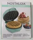 NEW! Nostalgia MyMini Personal Electric Waffle Maker, Hash browns, Color Aqua