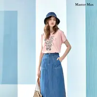 在飛比找momo購物網優惠-【Master Max】海軍風圖騰圓領短袖上衣(821712