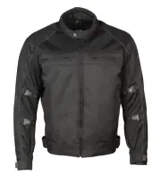 M Boss Motorcycle Apparel BOS11703 Men's Black Nylon and Mesh Motorcycle Racer