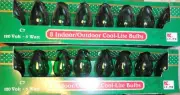 Indoor / Outdoor C-7 Transparent Green 16 Bulbs Christmas Pre-Tested Kmart
