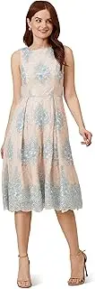 [Adrianna Papell] Women's Embroidered Lace Fit and Flare