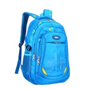 Nylon Large Waterproof Backpack Children School Bag For Middle Primary School Student Skyblue