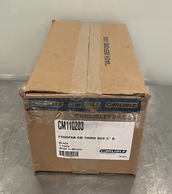 Carlisle CM110203 Foodpan Coldmaster 1/3 Size 6” Black NEW! FREE SHIPPING!