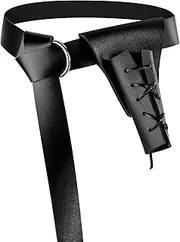 Medieval Leather Sword Dagger Frog Halloween Flintlock Case Renaissance Belt for Knight Warrior Pirate Costume Cosplay