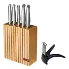 100% Genuine! FURI Pro 7 Piece Wood Knife Block Set with Sharpener! RRP $569.00!