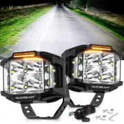 Auxbeam V-max 4"inch LED Pods Work Lights Bar Cube Driving Lamp 92W 8960LM DRL