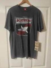 Essendon Bombers AFL Distressed Retro T-Shirt Size M - Free Au Post