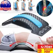 Massager Back Stretcher Lumbar Support Fitness Waist Spine Pain Relief HOT