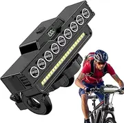 Headlight for Bike - 2 Modes Cycle Horn Night Lamp - USB Rechargeable, High Brightness, Safety Lighting Equipment for Mountain Road Night Riding