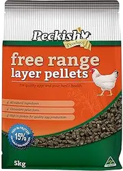Peckish Free Range Layer Pellets, 5kg - Supports Quality Egg Production, High in Protein, Provides Essential Vitamins and Minerals - Ideal for Laying Hens of All Breeds