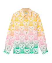 Casablanca Gradient Heart Shacket Jacket M Pink