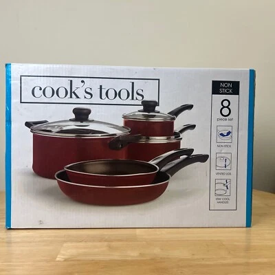 Cooks Tools Non-Stick 8-Piece Cookware Set New in Box