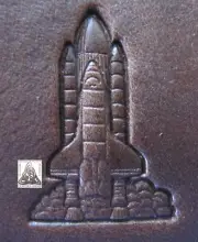 Space Shuttle 1" Leather Stamp Tool Outer Space NASA