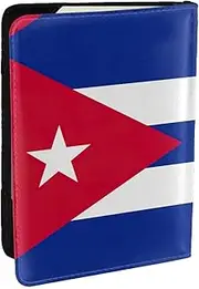 [JEJEA] Cuban Flag Print Travel Organizer Credit Cards Case Passport BookPassport Holder Cover Wallet forTraveling,, Black, One Size
