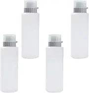4 PCS Smooth Squeeze Seasoning Bottles for Kitchen - Salad Dressing, Ketchup, Sauce Dispenser with 5-Hole Nozzle - Easy to Clean - Ideal for Home Use - Plastic Condiment Containers