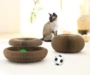 Magic Organ Cat Scratching Board Organlada Cat Scratcher Cardboard Cat Butler Toy with Ball Faberge Cat Toy for Indoor Cats Snufflepaw Accordion for Cats Cordion Fabehe Cat Maze Slinky Toy