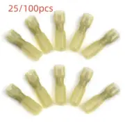 25/100X 12-10 Gauge Heat Shrink Wire Connectors Spade Female Crimp Terminals US