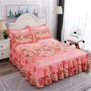 3 piece Printed Bedding set - Floral Design-1 Flat Sheet & 2 Pillow Cases