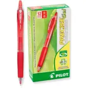 15003 Pilot BeGreen Precise Gel RT Rollerball Pen, Red, 0.7mm Fine, Pack of 12