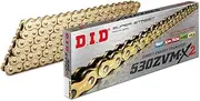 D.I.D 530ZVM-X2-130ZB G&G Motorcycle Chain with Cache Joint (Gold) X-Ring