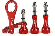 HSU 3pcs Aluminum ThumbScrew Set + Wrench for GoPro Hero 13/12/11/10/ 9/8/7/6/5/4/3+/3/GoPro Max (Red)
