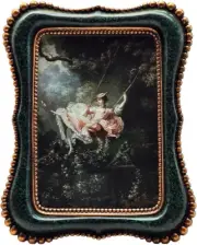 4x6 Vintage Picture Frame, Antique Blackish Green Ornate Photo Frame, Tabletop