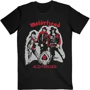 [Motorhead] T Shirt Ace of Spades Cowboys Band Logo Official Mens Black