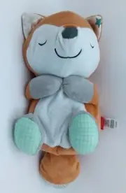 Nuby Lifelike Animated Sleeping Fox 8 soothing Lullabies/4 Calming White Noises