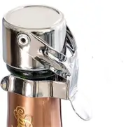 2pcs Champagne Stoppers - Patented Seal (no Pressure Pump Needed) - Professional Grade Champagne Bottle Stopper - Sparkling Wine Stopper Chrome