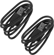 TINEASUR 2pcs USB Charging Cable for Smartwatch Durable Material Compatible with Multiple Brands Sleek Design Reliable Charger Cable for Smart Devices