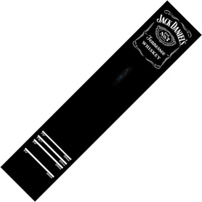 New - Jack Daniels Carpet Darts Oche Mat - Non Slip Ockey - Black With JD Logo